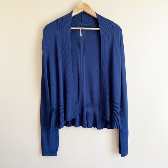 Anthropologie Sweaters - ANTHROPOLOGIE navy blue cardigan sweater open front size medium